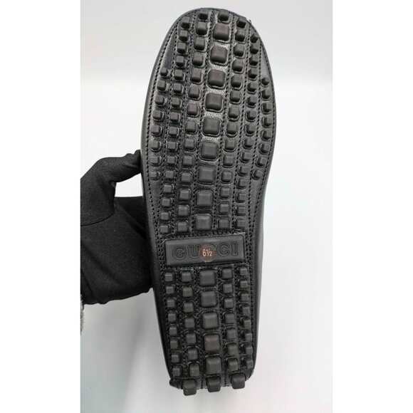 Gucci Men’s Horsebit Square Toe Leather Slip On Loafers Black 752621 UK6.5 main image 11